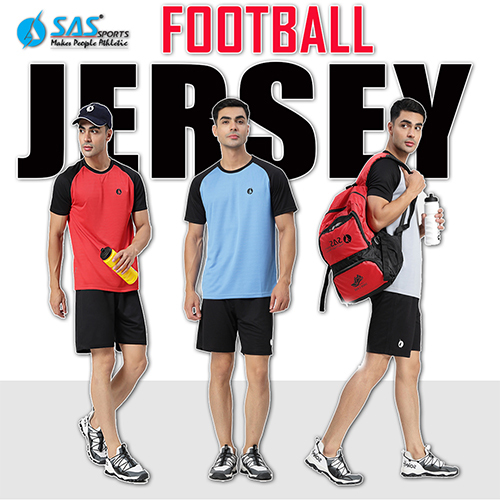 SAS Football training practice active wear Soccer jersey half sleeve with shorts set for boys & men