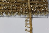 Fancy Golden  Latkan Lace