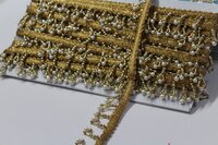 Fancy Golden  Latkan Lace