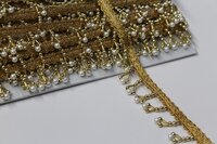 Fancy Golden  Latkan Lace