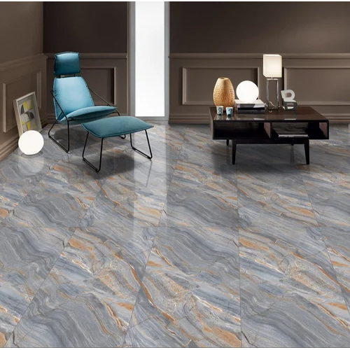 Polished Glazed Floor Tile - Color: Grey