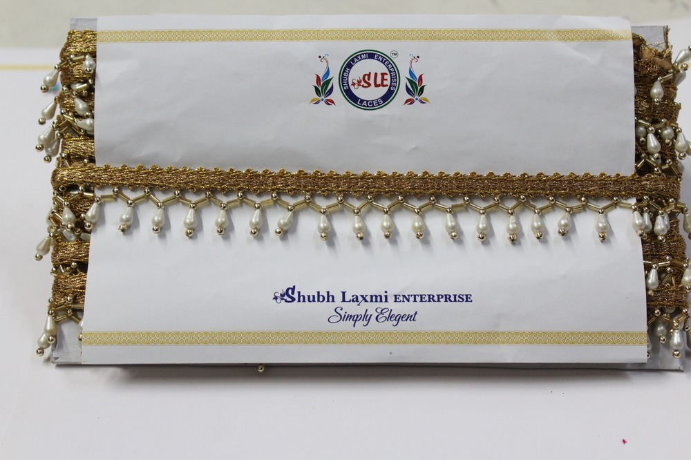 Golden Moti ,Latkan Lace - Decoration Material: Beads