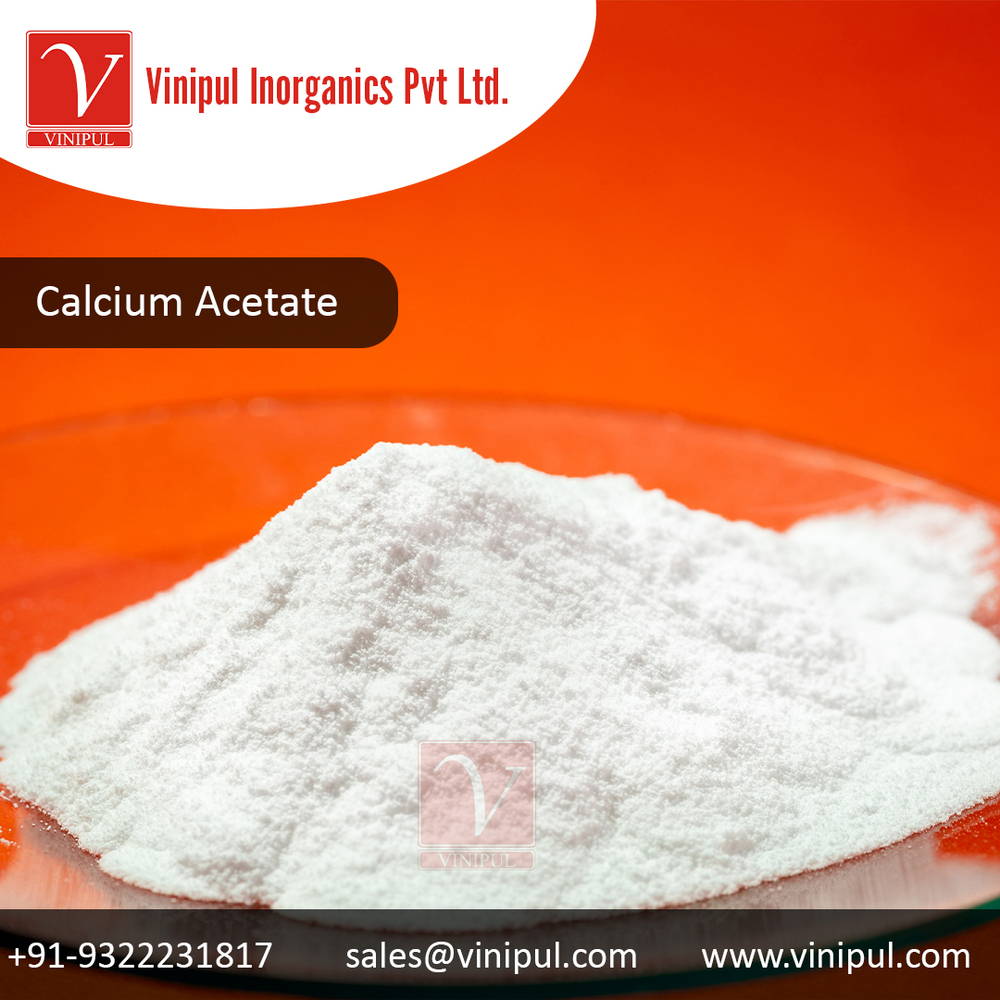 Calcium Acetate Anhydrous Ash %: 99.5 %