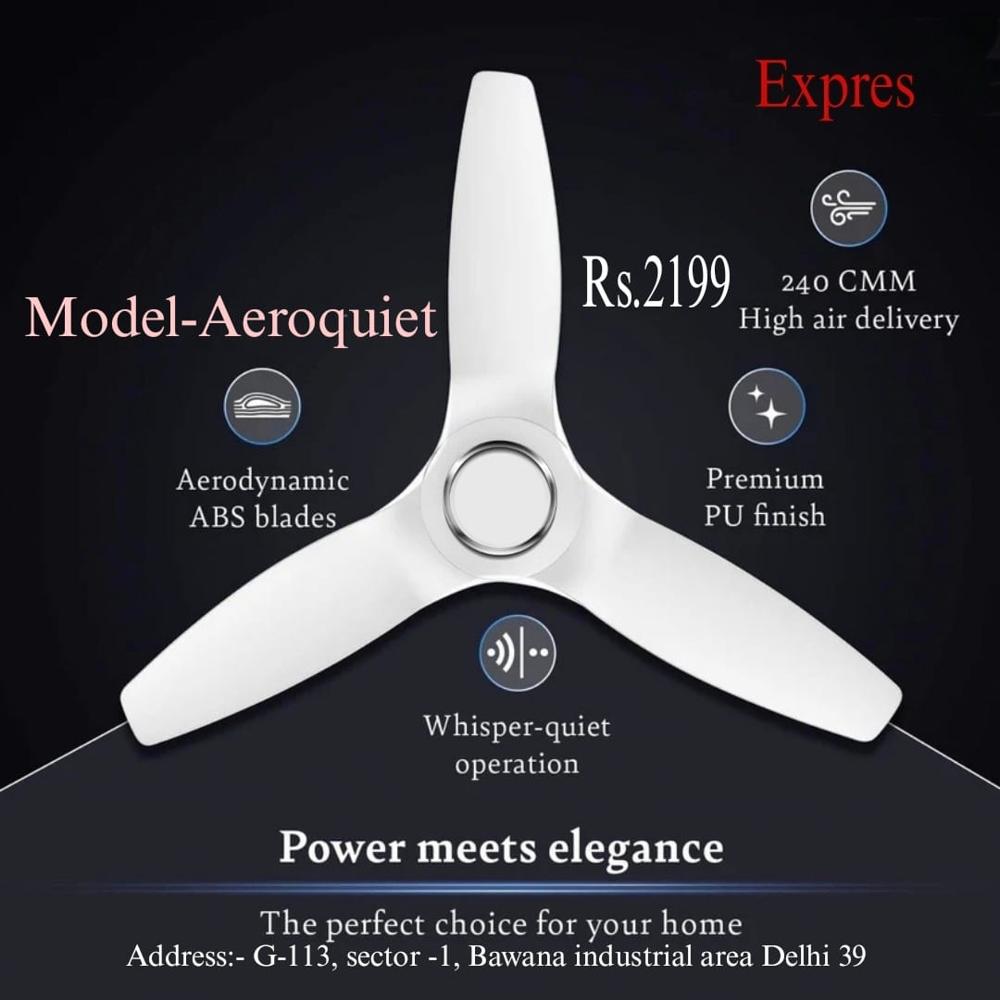 Aeroquiet 240 CMM High Air Delivery Ceiling Fan