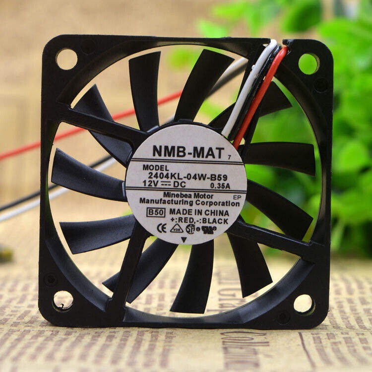 NMB MAT 2404KL-04W-B59 12V 0.35A 6010 6CM 3-wire Cooling Fan 2404KL-04W-B59