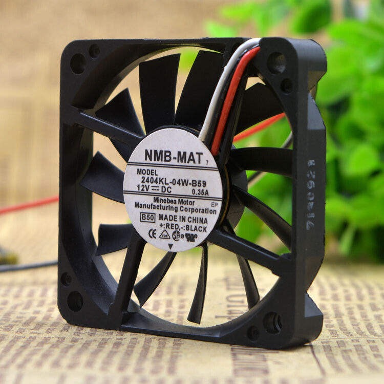 NMB MAT 2404KL-04W-B59 12V 0.35A 6010 6CM 3-wire Cooling Fan 2404KL-04W-B59