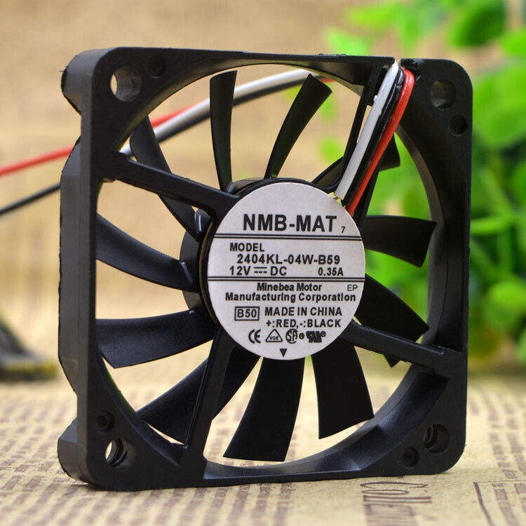 NMB MAT 2404KL-04W-B59 12V 0.35A 6010 6CM 3-wire Cooling Fan 2404KL-04W-B59