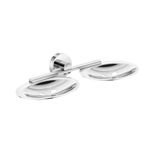 Double Soap Dish - Color: Silver
