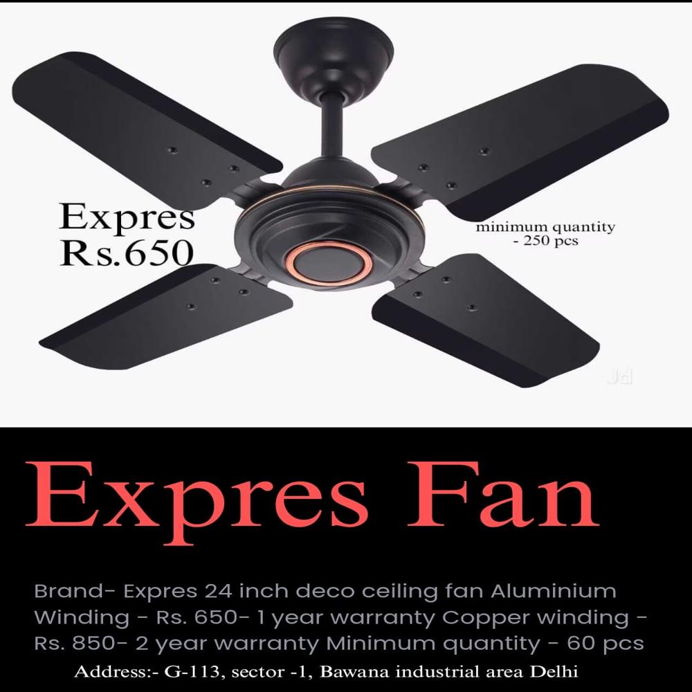 Expres 24 inch Deco Ceiling Fan Aluminium Winding