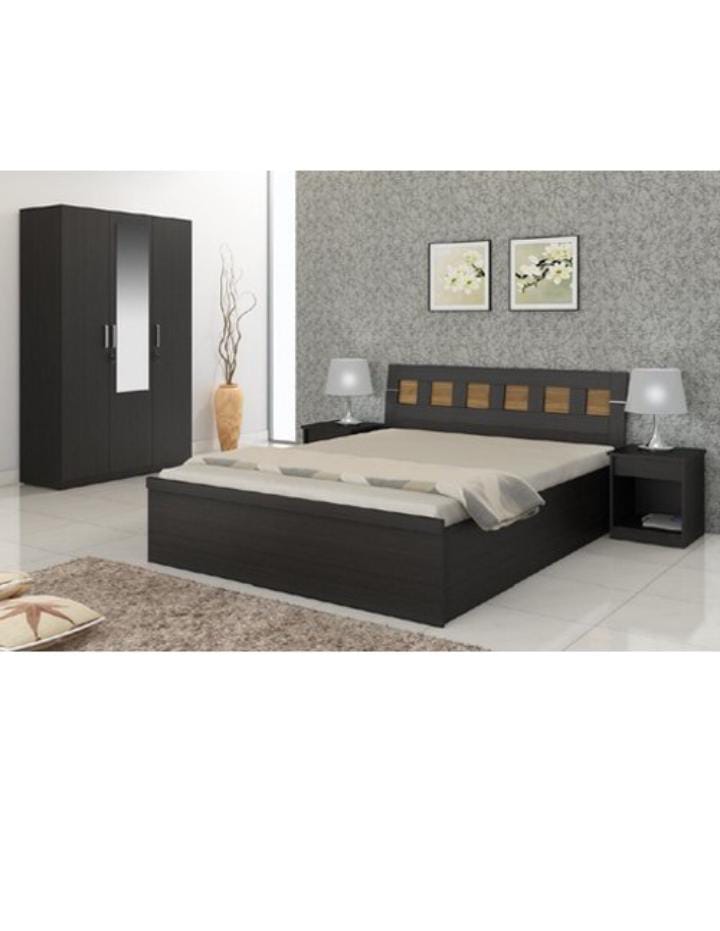 NILKAMAL REEGAN 3 DOOR WARDROBE , KING BED , SIDE TABLE BEDROOM SET