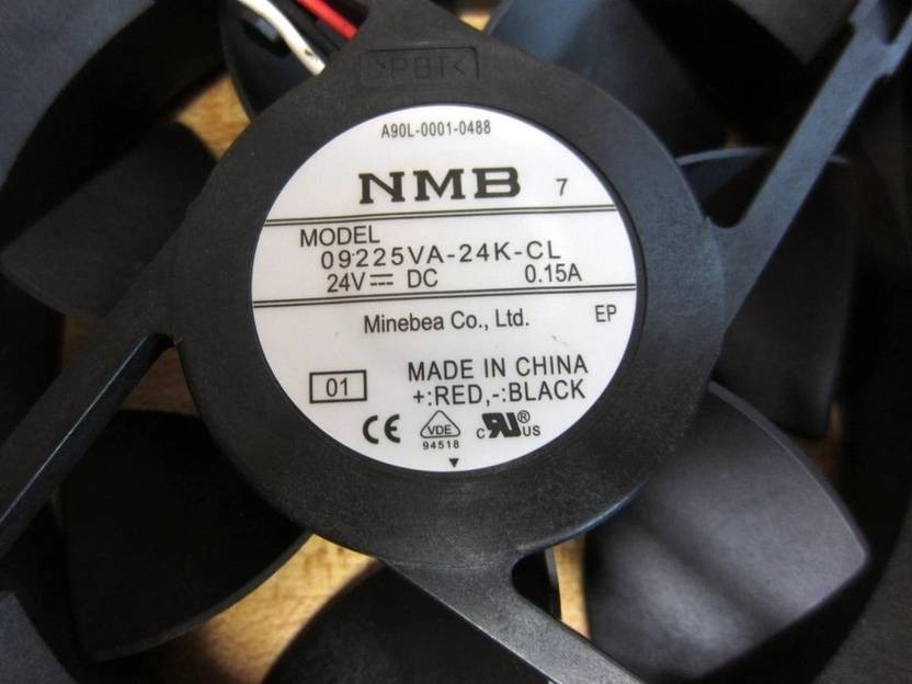 NMB 09225VA-24K-CL Axial Fan 24V-0.15A DC Brushless Air Cooling Fan 9225mm 3Wire Cooler  (Black)