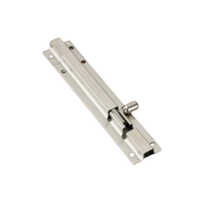 Door Tower Bolt - Stainless Steel, Rectangular Shape, Silver Color | Durable, Rust-proof, Polished Finish, Modern Design For Secure Door Usage
