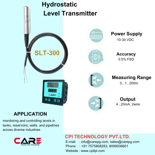 Hydrostatic Level Transmitter - Accuracy: 0.5 %