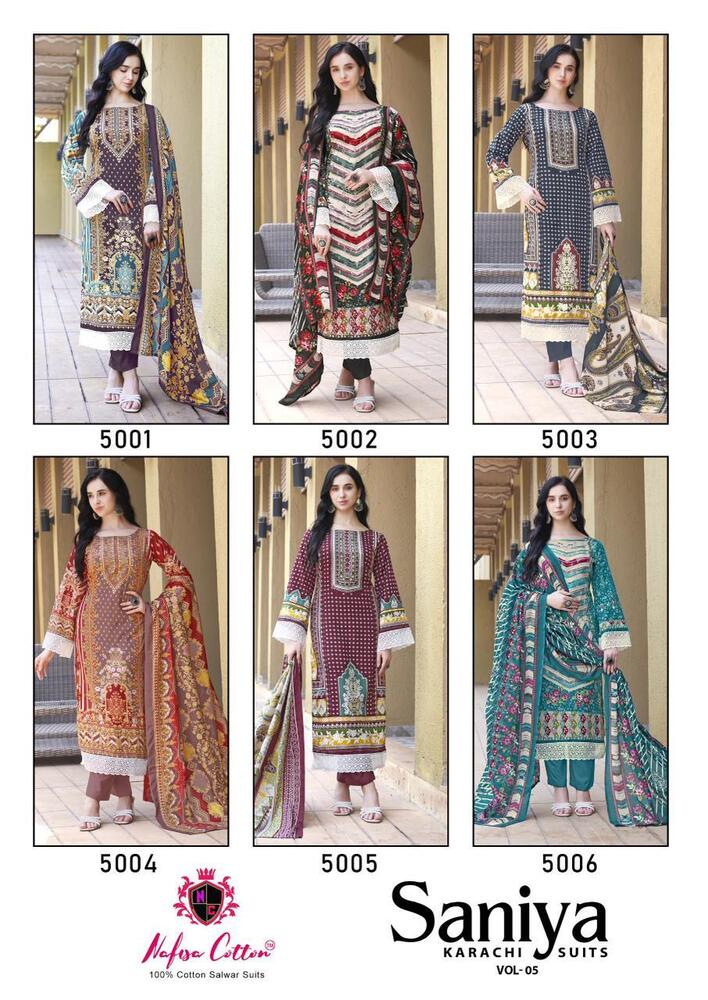 Nafisa Saniya Vol-05  Karachi Dress Material
