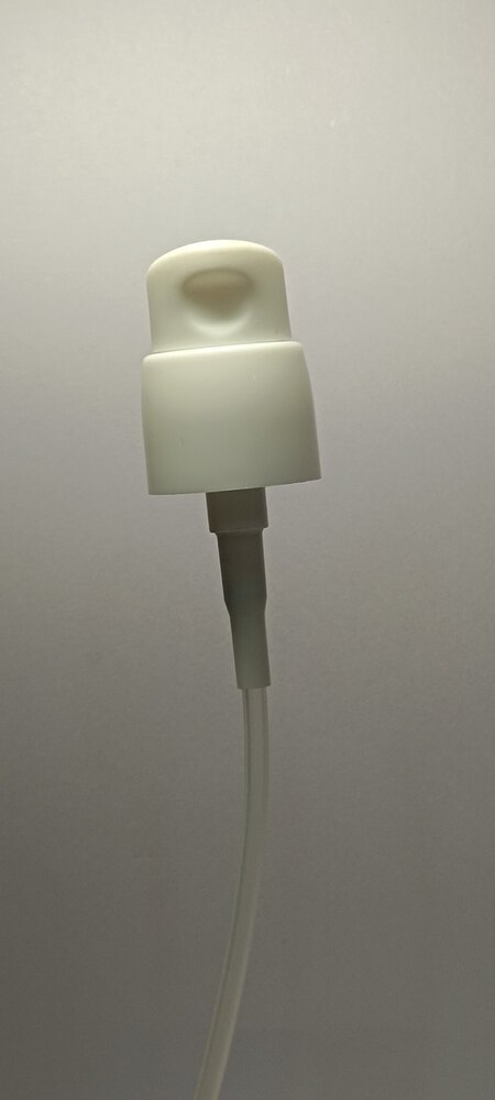 18 Mm Serum Pump - High-quality Plastic, 18mm Diameter, White Color | Double Wall Design, Smooth Action, Leak-proof, Adjustable Flow Rate