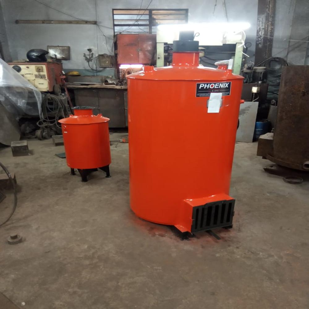 Biomass Water Heater-Puff Insulated 200 Litter - Color: Orange