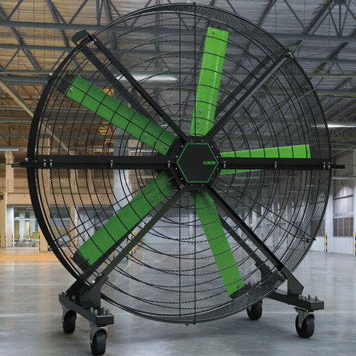 Hvls Fan - Aluminum Alloy, 7-24 Ft Diameter, 0.75-1.5 Kw Power, 0-120 Rpm Speed | Ceiling Mount, Covers 250-18,000 Sq Ft, Ideal For Warehouses & Factories