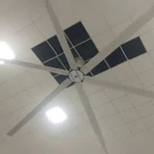 Hvls Fan - Aluminum Alloy, 7-24 Ft Diameter, 0.75-1.5 Kw Power, 0-120 Rpm Speed | Ceiling Mount, Covers 250-18,000 Sq Ft, Ideal For Warehouses & Factories