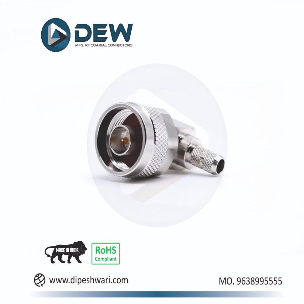 Rf Connectors N Connectors - Metal, Silver Color | Threaded Coupling, 50 Ohm Impedance, Up To 18 Ghz Frequency Range, Durable Brass Design