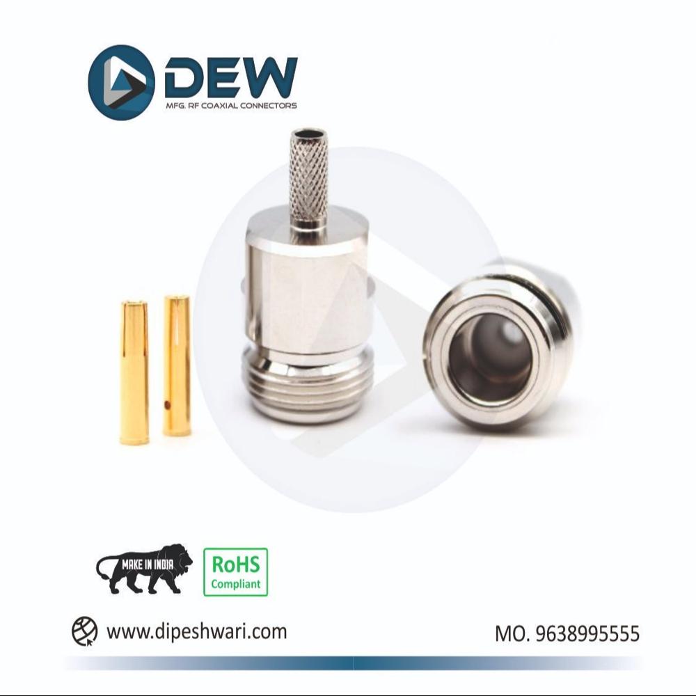 Rf Connectors N Connectors - Metal, Silver Color | Threaded Coupling, 50 Ohm Impedance, Up To 18 Ghz Frequency Range, Durable Brass Design