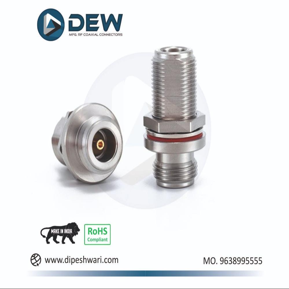 Rf Connectors N Connectors - Metal, Silver Color | Threaded Coupling, 50 Ohm Impedance, Up To 18 Ghz Frequency Range, Durable Brass Design