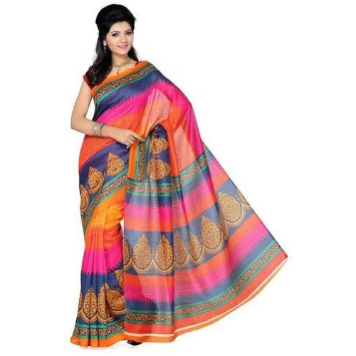 Multicolor Designer Silk Saree