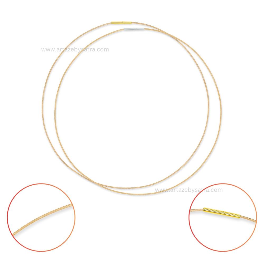 Black Nylon Cord Wax Rope Chain for Necklace | Size : 18inch | Qty : 1pc