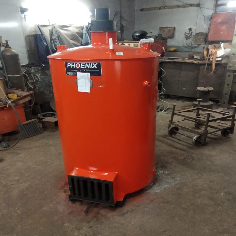 Biomass Water Heater-Puff Insulated 250 Litter - Color: Orange