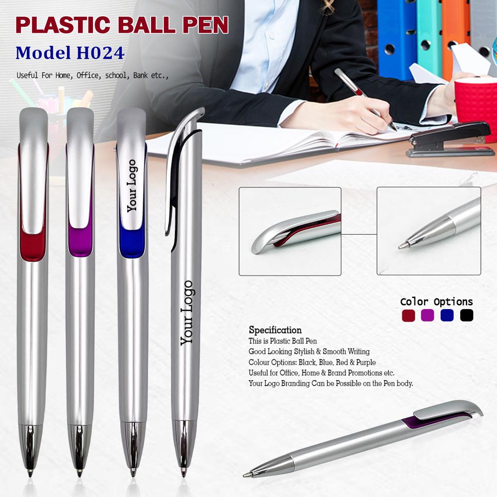Plastic Ball Pen - Color: Red