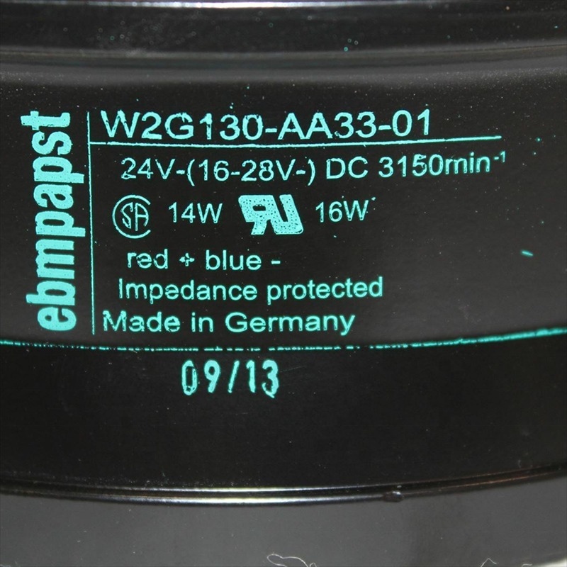 ebmpapst W2G130-AA33-01 24V DC 203CFM 14W 3150RPM 51dBA 150x55mm Round Ball Bearing Lead Wires Axial Cooling Fan
