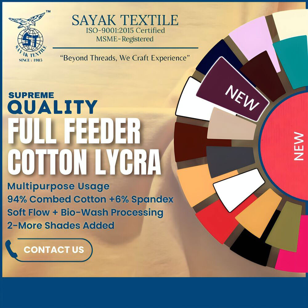 Full Feeder  Cotton Lycra Open Width