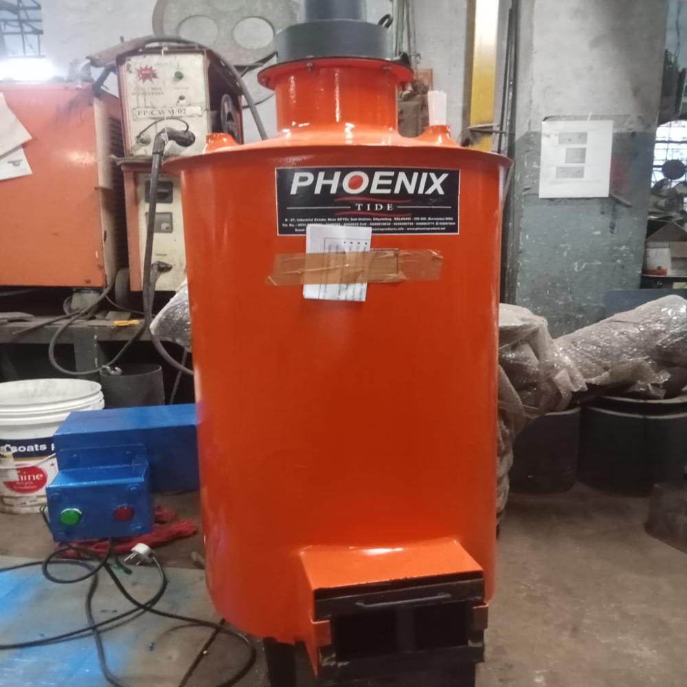 Biomass Water Heater With Electric Coil 60 Litter - Color: Orange