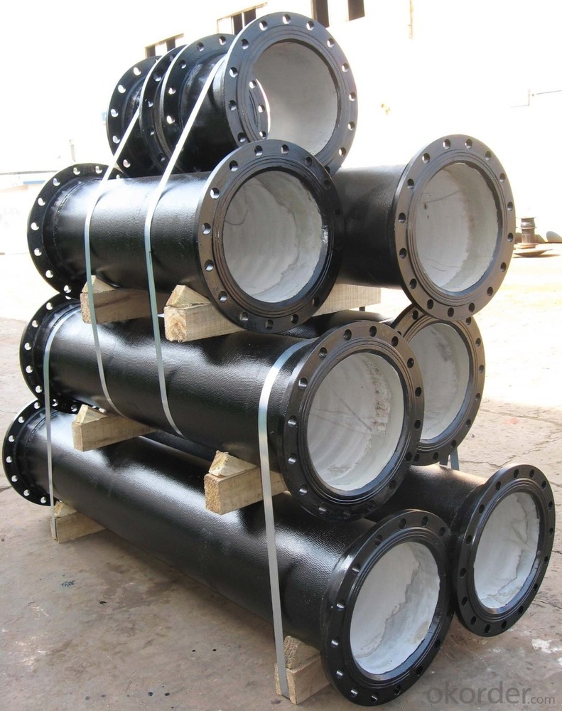 Ductile Iron Double Flanged Pipe - Color: Silver