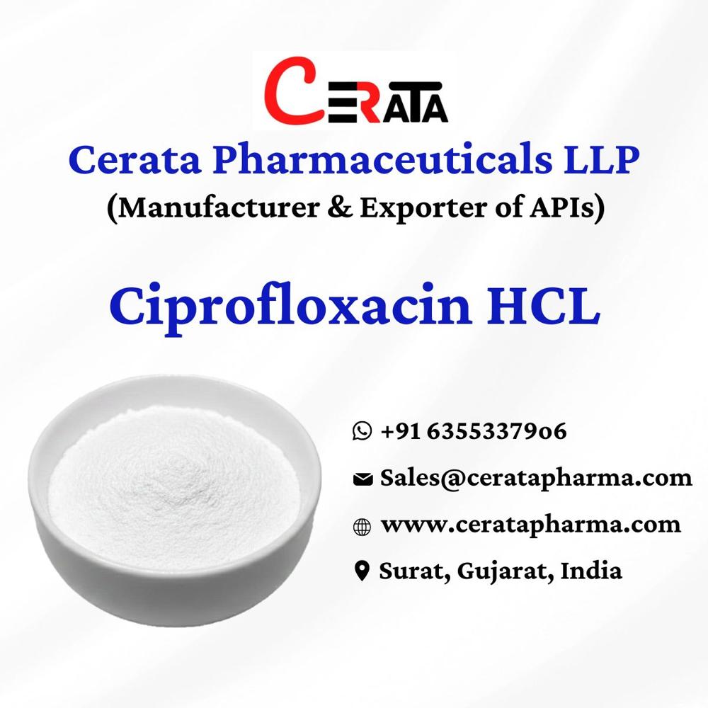 Ciprofloxacin HCL API Powder USP