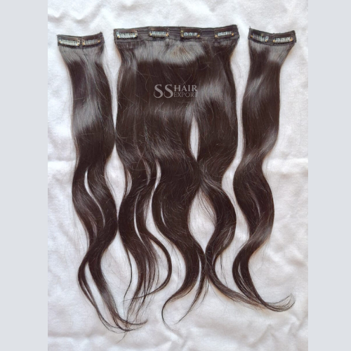 Clip In Hair Extension For Thinning Hair and Wedding Real Indian Human Hair