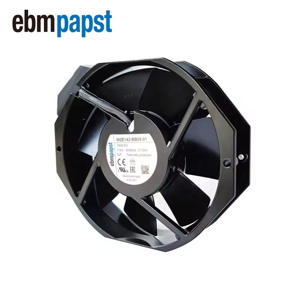 ebmpapst W2E142-BB05-01 115V AC 27W 0.24A 2800RPM Ball Bearing Tube Metal ABB Inverter Axial Cooling Fan