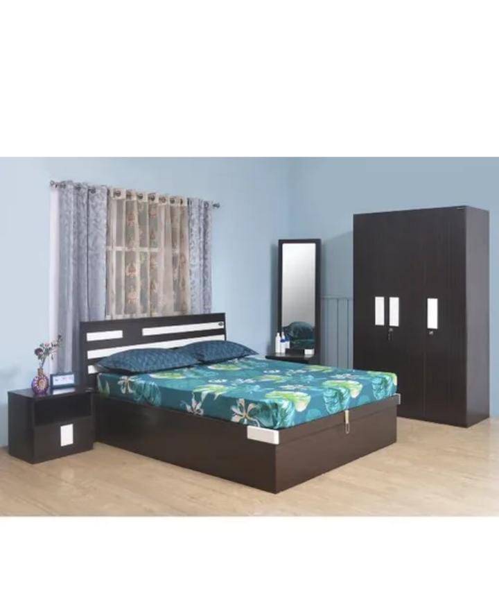 NILKAMAL GELLA 3 DOOR WARDROBE, DRESSING TABLE, KING BED , SIDE TABLE BEDROOM SET 