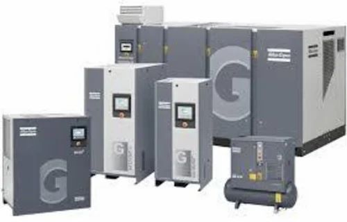 Screw Air Compressor - Mild Steel, 270l Tank Capacity, 21-50 Cfm Flow Rate, 10 Bar Pressure, 220v Electric, Lubricated, Mute Design, Industrial Use