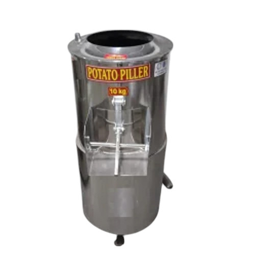 Steel Potato Peeler Machine - Color: Silver