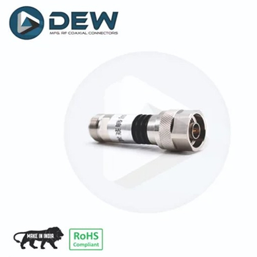 20dB Fixed Attenuator, N Male to N Female 5Watts Up to 6 GHz