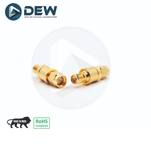Sma Male To Female Attenuator Power 2W 18Ghz 0Db, - Color: Golden
