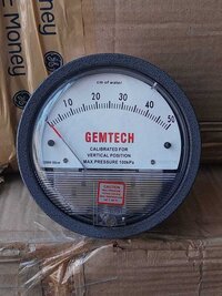 GEMTECH Differential Pressure Gauge Range 0-100 CM
