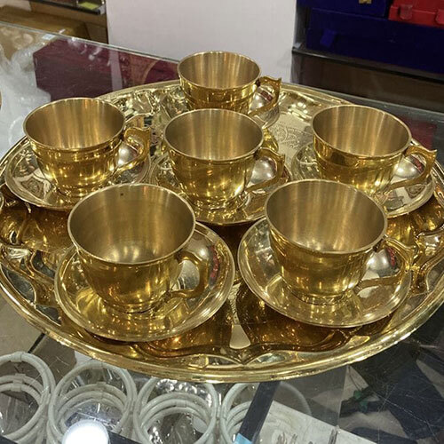 Brass Cup & Saucer Set