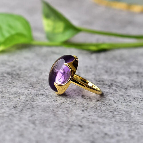 925 Sterling Silver Yellow Gold Vermeil Ring