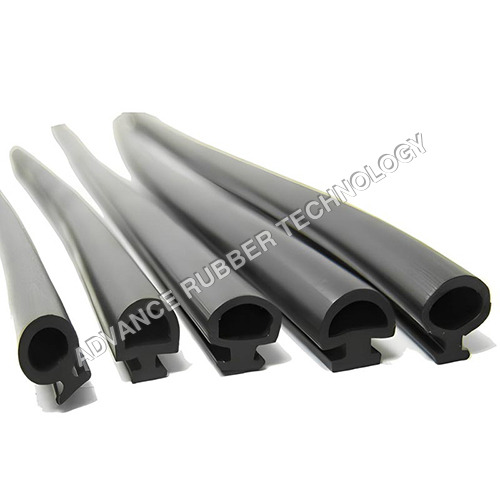 Rubber Door Extruded Profile - Color: Black