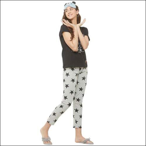 Evolove Printed Ladies Night Suits(Pajama Set)