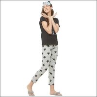 Evolove Printed Ladies Night Suits(Pajama Set)