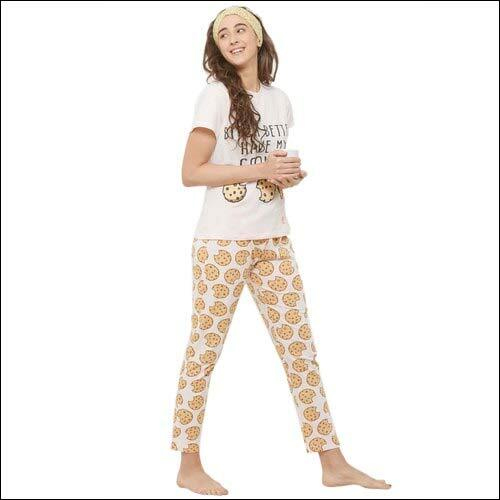 Evolove Printed Ladies Night Suits(Pajama Set)