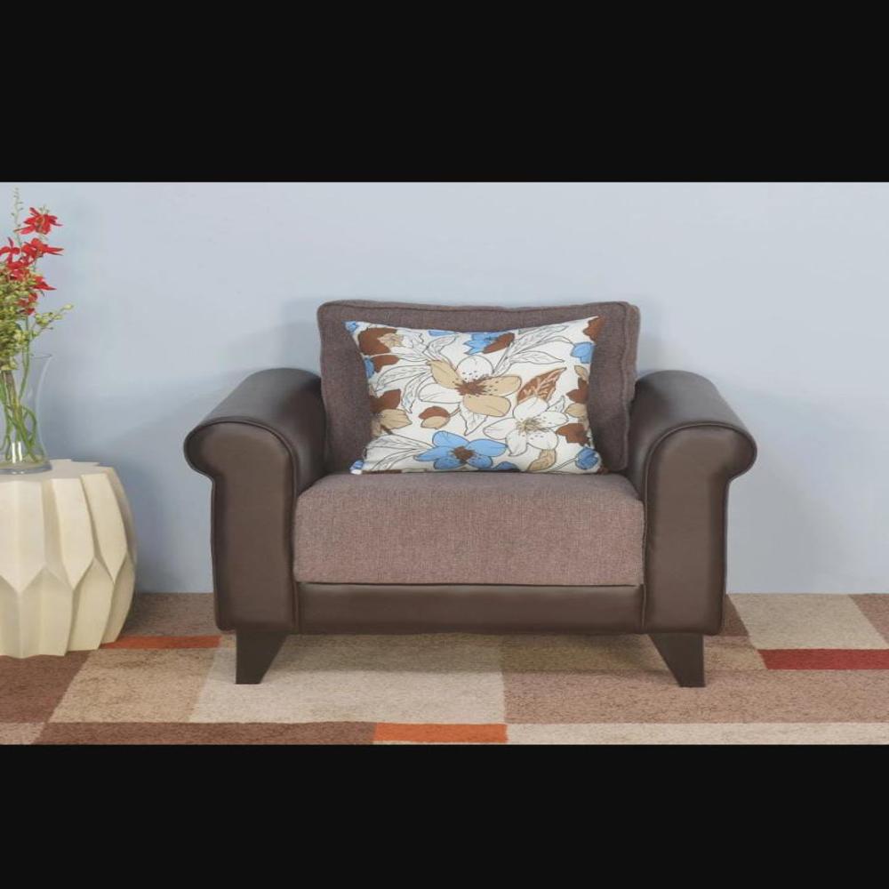 Nilkamal Ripon Sofa Set - Fabric Material, Standard Size, Brown Color | Modern Appearance, Eco-friendly, Polished Finishing, Indoor Use