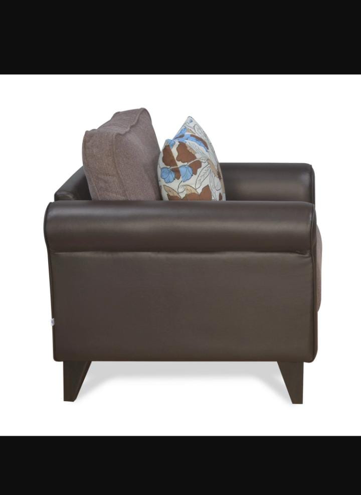Nilkamal Ripon Sofa Set - Fabric Material, Standard Size, Brown Color | Modern Appearance, Eco-friendly, Polished Finishing, Indoor Use